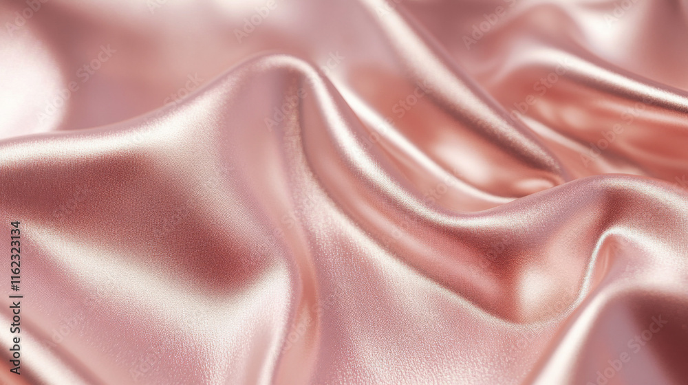 Fototapeta premium Soft pink satin fabric draping elegantly in natural light
