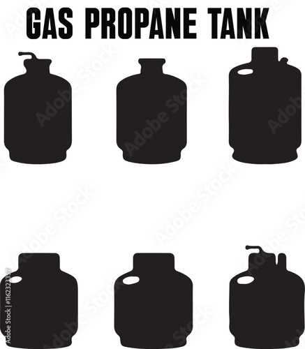 Gas propane tank icons vector