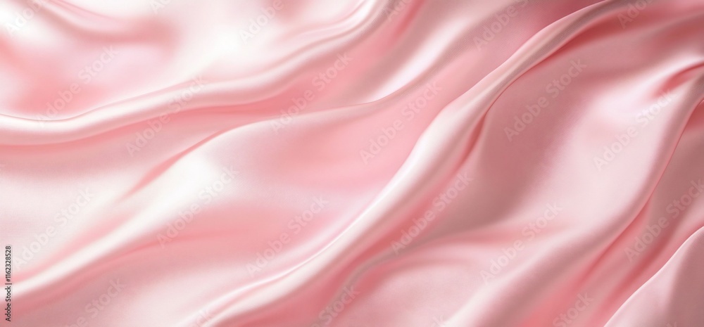 A smooth, flowing pink satin fabric creating an elegant texture. A smooth, flowing pink satin fabric creating an elegant texture.