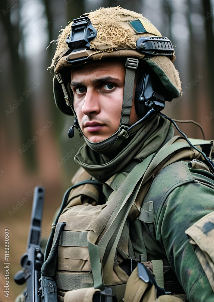 portrait of an Ukrainian soldier portrait of an Ukrainian soldier