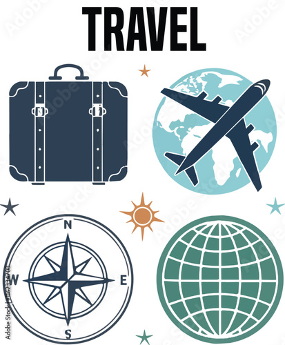 Travelling solid icon