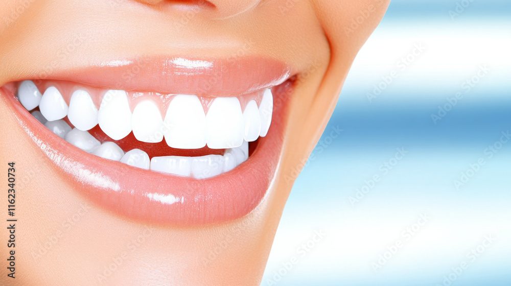 Fototapeta premium Bright smile showcasing healthy teeth and vibrant gums during daylight