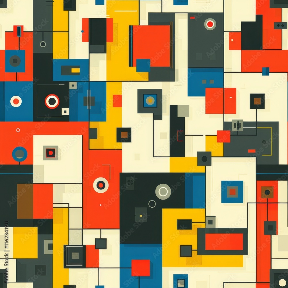 Dynamic abstract composition of vivid colors and sharp geometric shapes evoking energy and movement Dynamic abstract composition of vivid colors and sharp geometric shapes evoking energy and movement