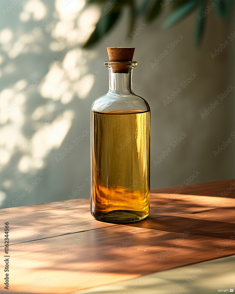 Olive oil bottle with a light background. Olive oil bottle with a light background.
