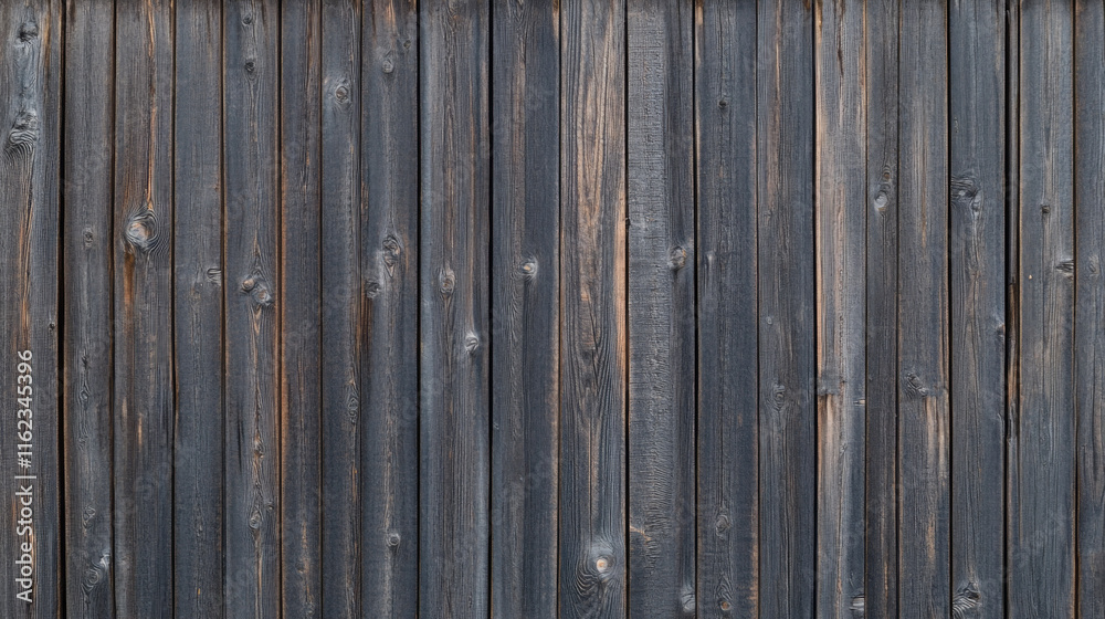Wooden fence with a dark finish in a rustic setting Wooden fence with a dark finish in a rustic setting