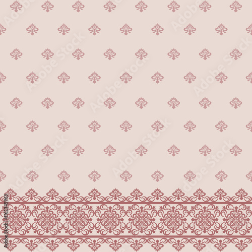 Elegant Minimalist Floral Motif for Decorative Patterns.