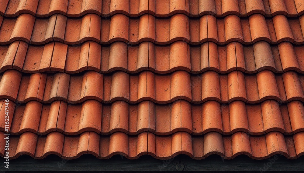 Vibrant roof tiles reflecting the warm glow of sunset in a charming urban setting Vibrant roof tiles reflecting the warm glow of sunset in a charming urban setting