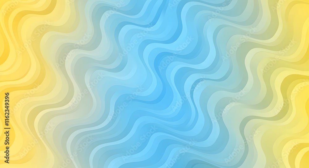 Light Blue, Yellow pattern with curved lines. Colorful illustration in circular style with lines. Light Blue, Yellow pattern with curved lines. Colorful illustration in circular style with lines.