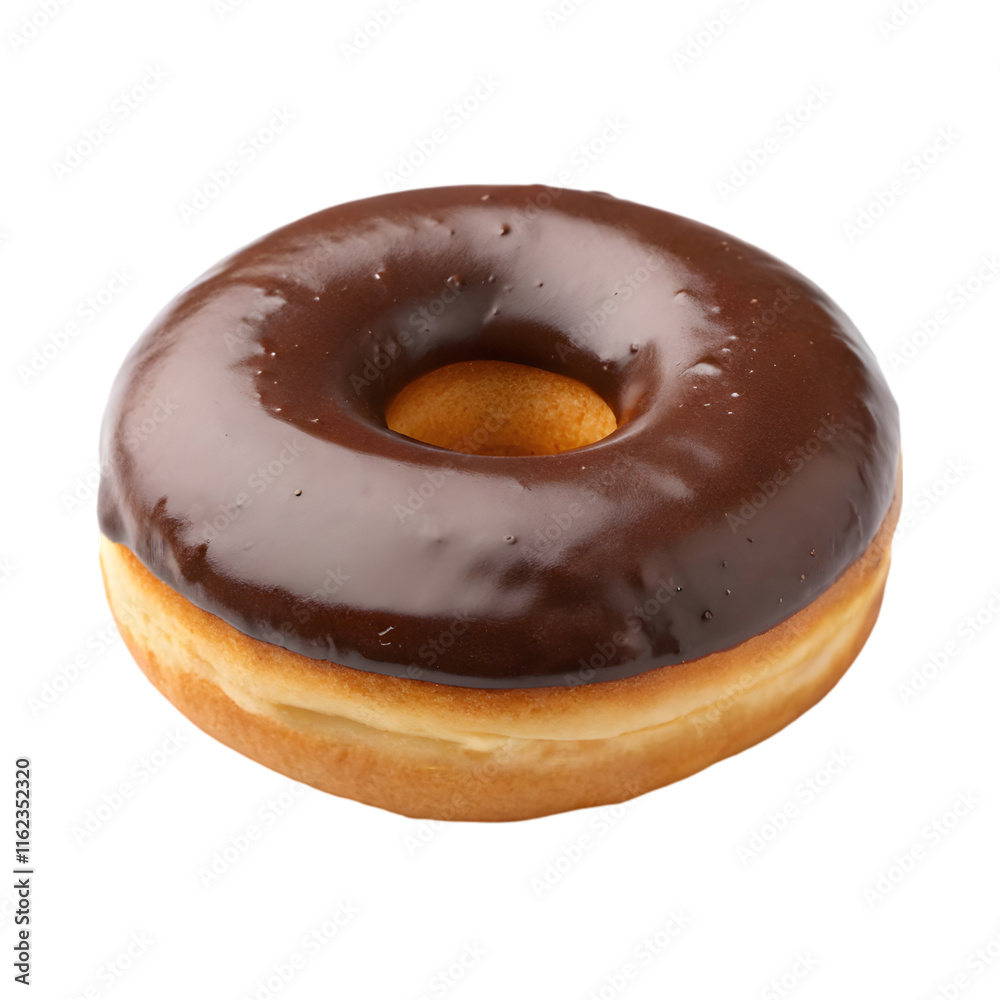 Chocolate donut on transparent background Chocolate donut on transparent background