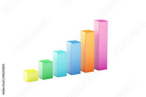 Free Download A series of colorful bar charts arranged in ascending order, illustrating growth or progress. - GFXLoad