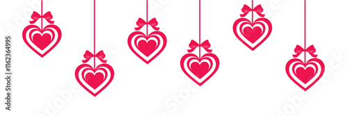 hanging love illustration background for a valentine's day