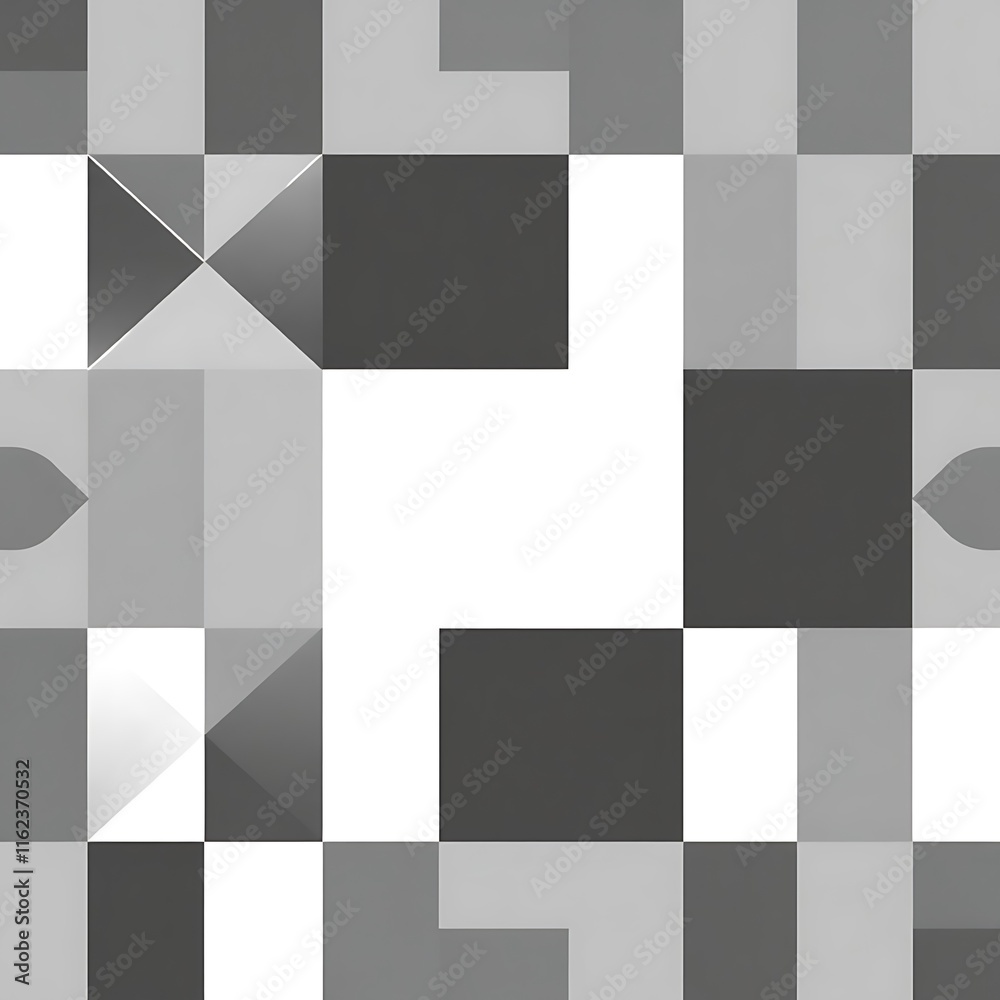 Abstract Gray Scale Geometric Pattern Abstract Gray Scale Geometric Pattern