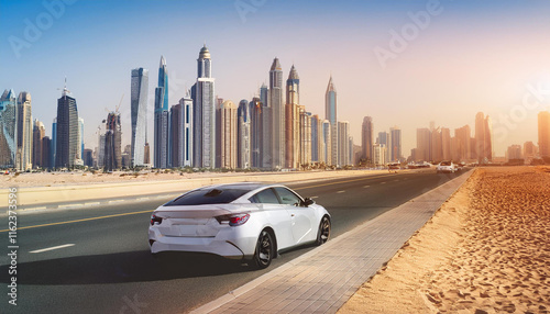 Photography exploration of dubai's evolving cityscape car