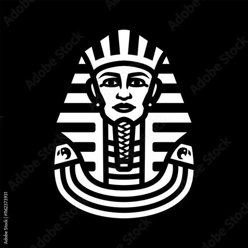 Tutankhamun mask logo.