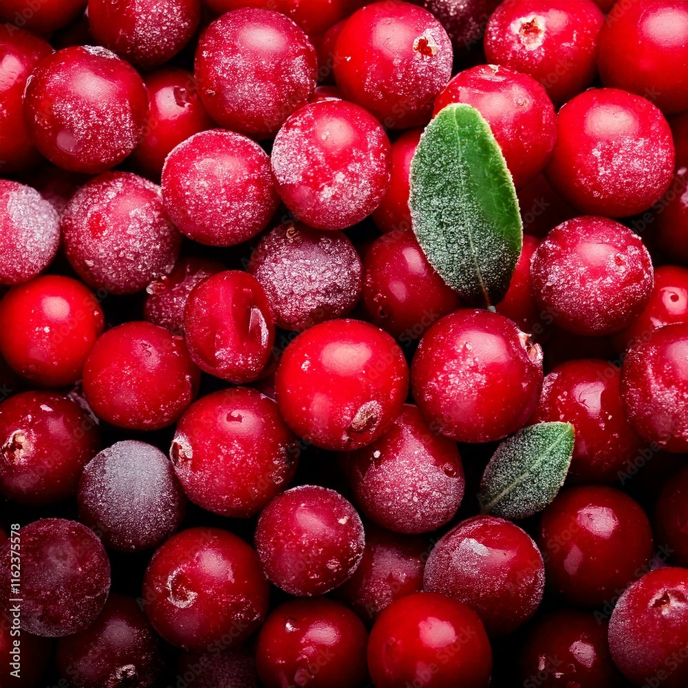 Frozen cranberries background, Frozen cranberries background,