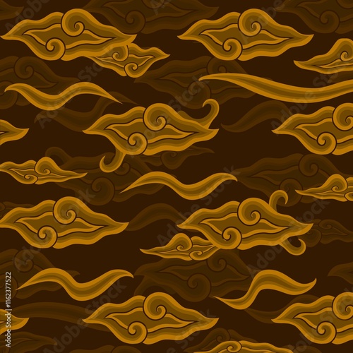 Brown mega mendung batik from indonesia