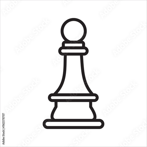 Chess icon outline vector