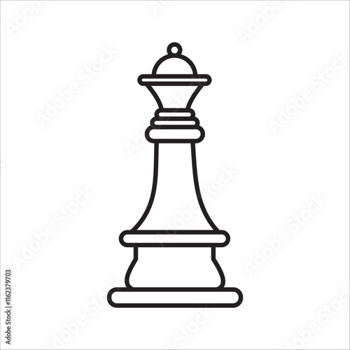 Chess icon outline vector