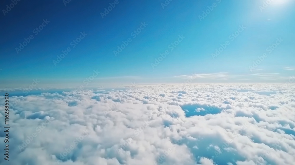 Naklejka premium Clouds in the Blue Sky Background