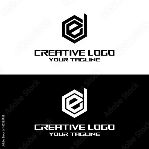creative letter logo ed desain vektors