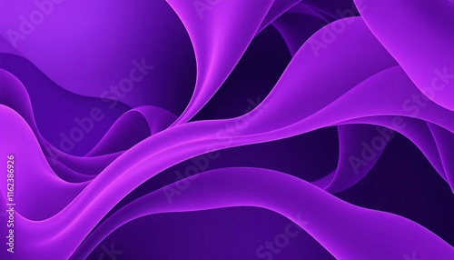 Purple Abstract Flowing Fabric Design Elegant Swirls Background photo