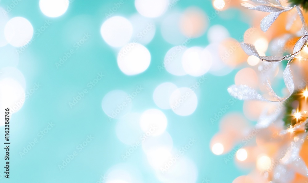 A blurred festive scene with sparkling lights and delicate decorations. A blurred festive scene with sparkling lights and delicate decorations.