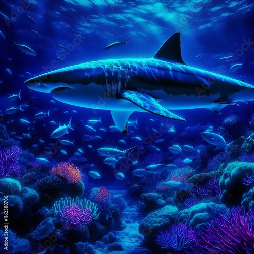 
shark with violet effect 2