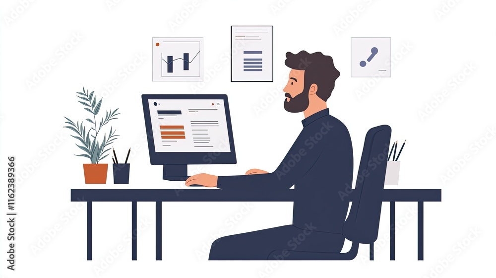 ChatGPT AI and Business Automation Concept: Man utilizing AI technology to assist with work tasks and improve business efficiency through intelligent automation ChatGPT AI and Business Automation Concept: Man utilizing AI technology to assist with work tasks and improve business efficiency through intelligent automation