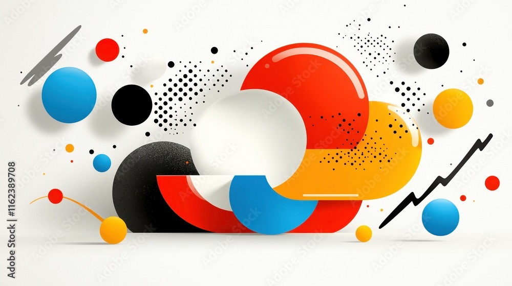 Obraz premium Celebratory Colorful Doodle Festival Creative Studio Digital Art Cheerful Environment High-Viewpoint Vibrant Rainbows