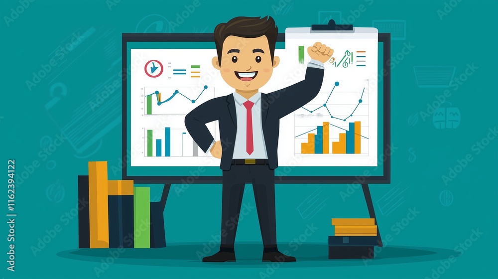Business analyze financial data illustrate growth charts for strategic planning Business analyze financial data illustrate growth charts for strategic planning