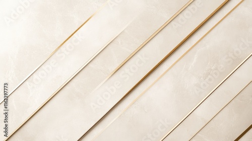 A contemporary design with diagonal beige lines on a matte white surface, exuding sophistication
