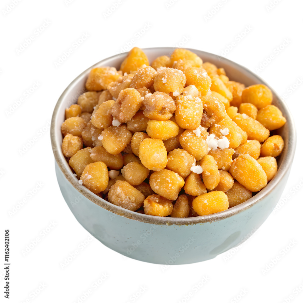 salty corn nuts in bowl on transparent background salty corn nuts in bowl on transparent background