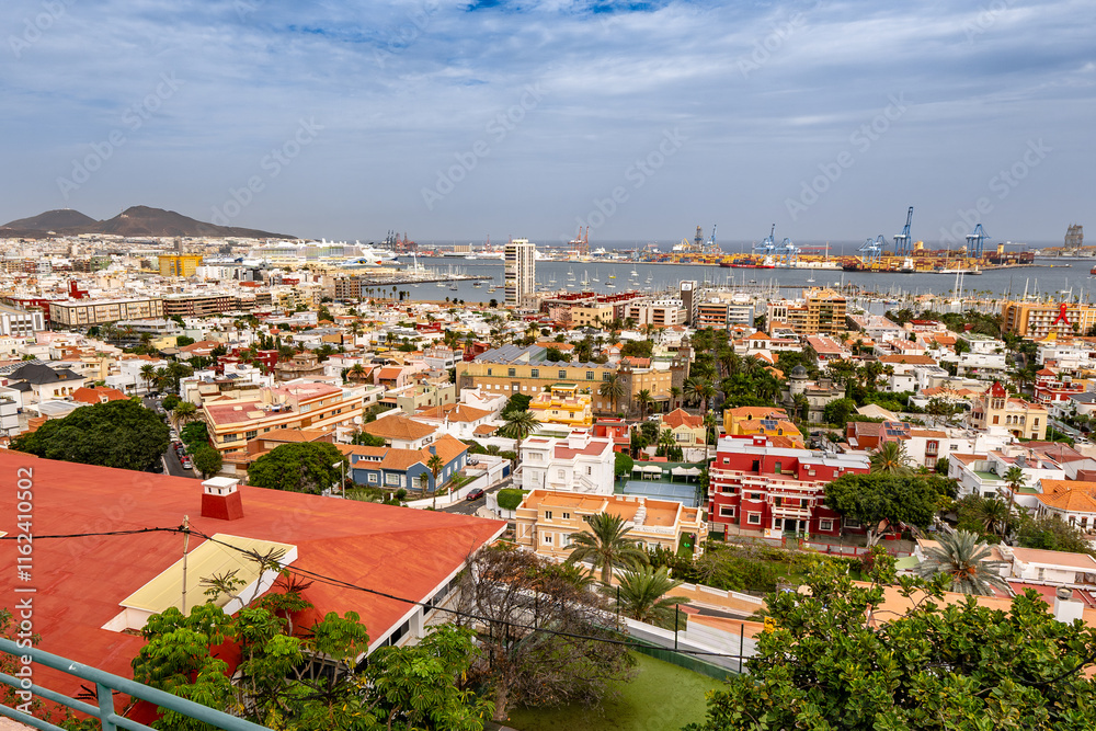 Obraz premium Panoramic view of the city of Las Palmas, Gran Canaria, Canary Islands, Spain