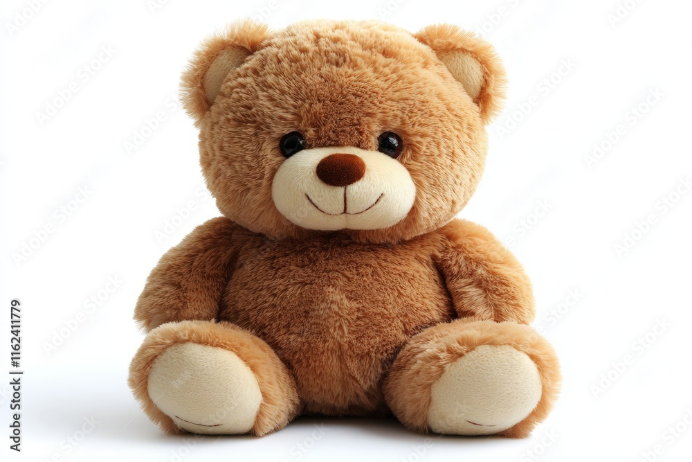 Obraz premium A cute, plush teddy bear with a friendly expression, ideal for comfort and companionship.