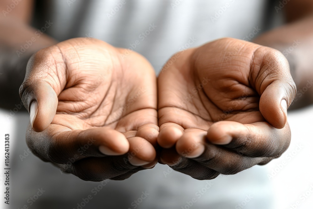 A close-up of open hands, conveying a sense of offering and openness.