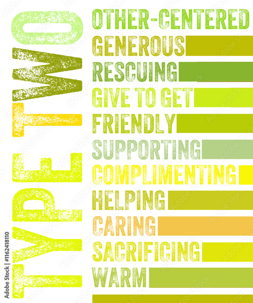 Enneagram Type 2 type description graphic