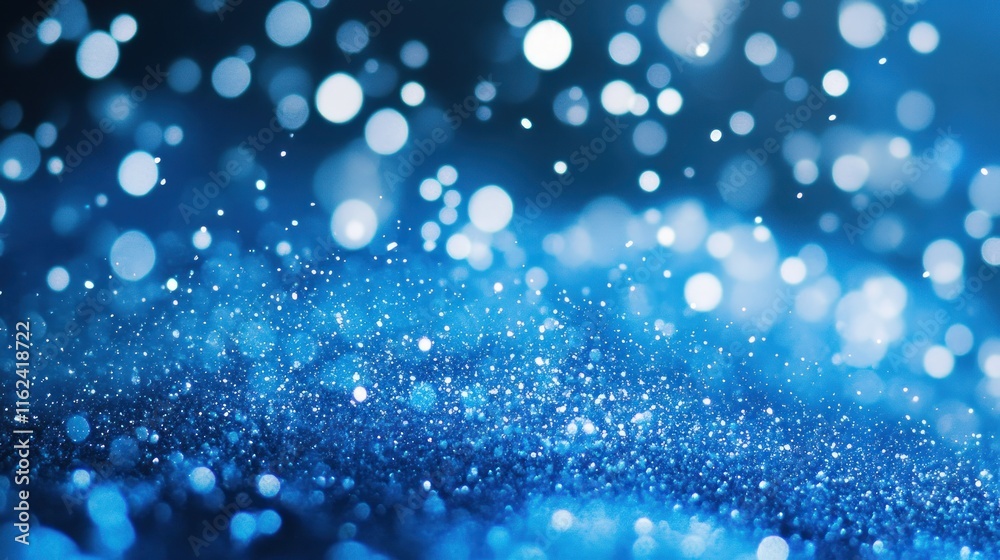 Obraz premium Sparkling Blue Glitter Abstract Background