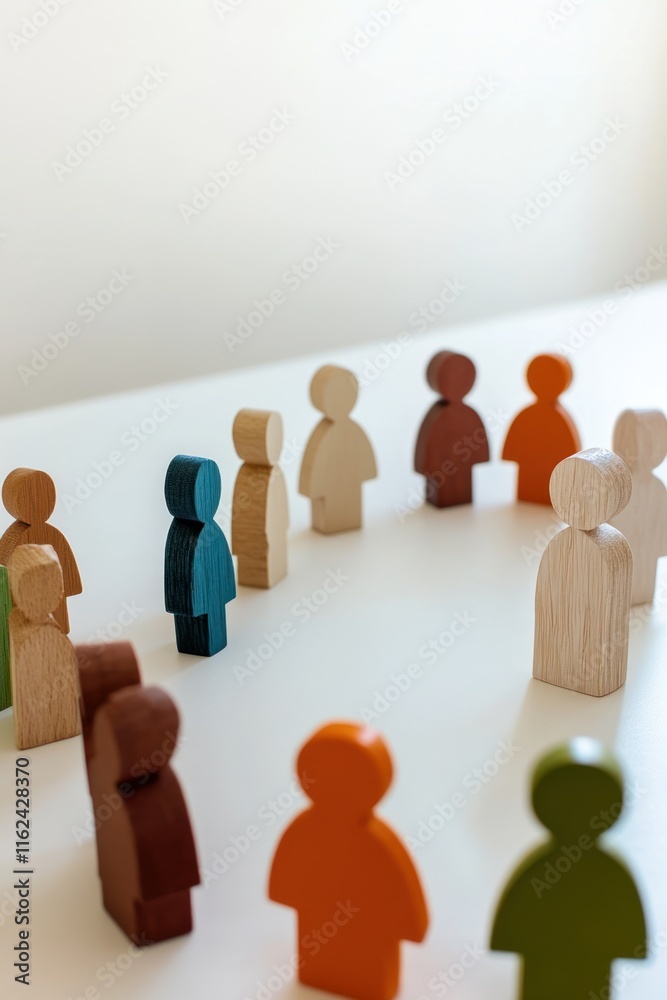 Figures representing family constellations and generational dynamics. AI generated