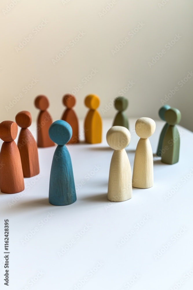 Figures representing family constellations and generational dynamics. AI generated