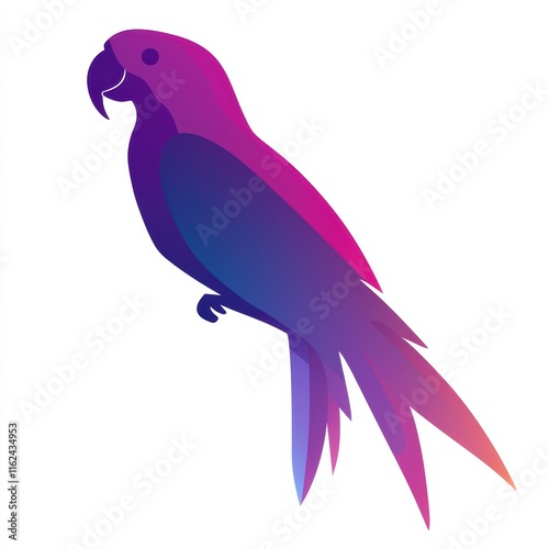 Colorful parrot illustration digital art vibrant background artistic perspective wildlife concept photo