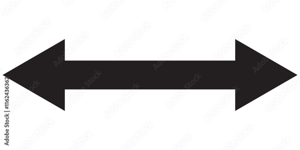 long color double faced arrow pointing right icon vector long color double faced arrow pointing right icon vector
