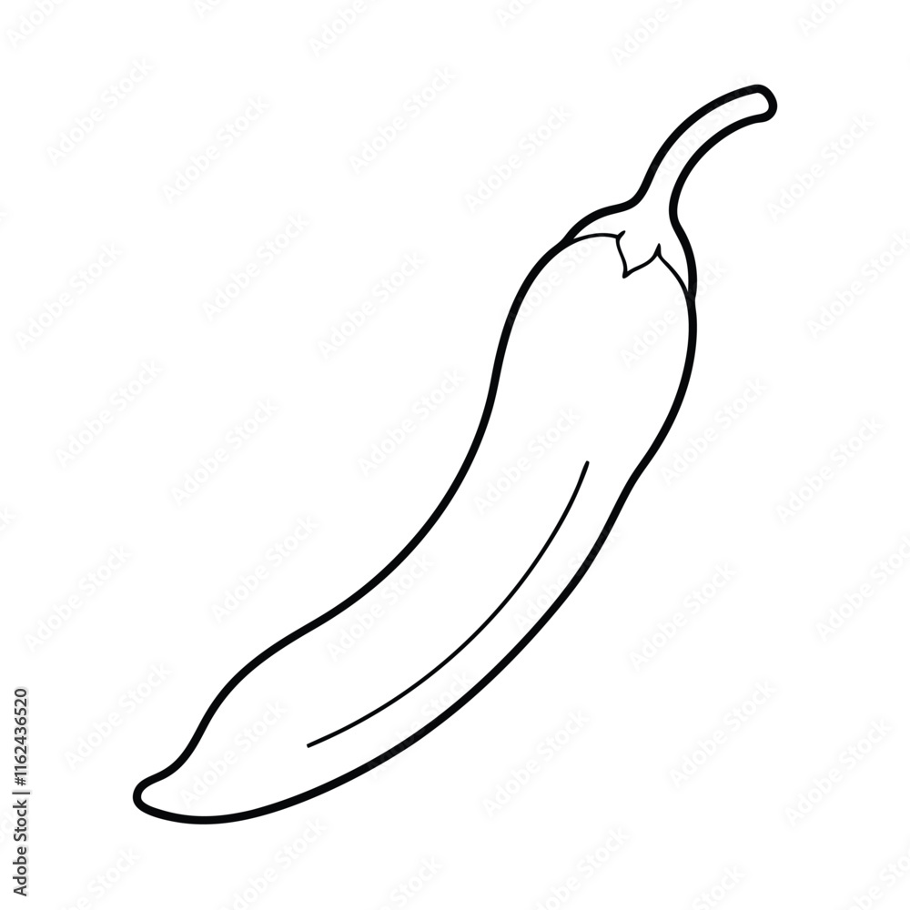 Coloring page. Composition of different vegetables on white background Coloring page. Composition of different vegetables on white background