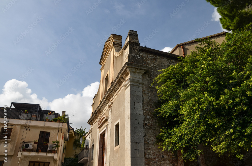 characteristic Italian buildings in Taormina, Sicily characteristic Italian buildings in Taormina, Sicily