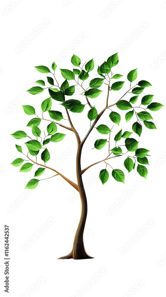 3D Vector Tree with Vibrant Green Leaves – Minimalist Nature Illustration 3D Vector Tree with Vibrant Green Leaves – Minimalist Nature Illustration