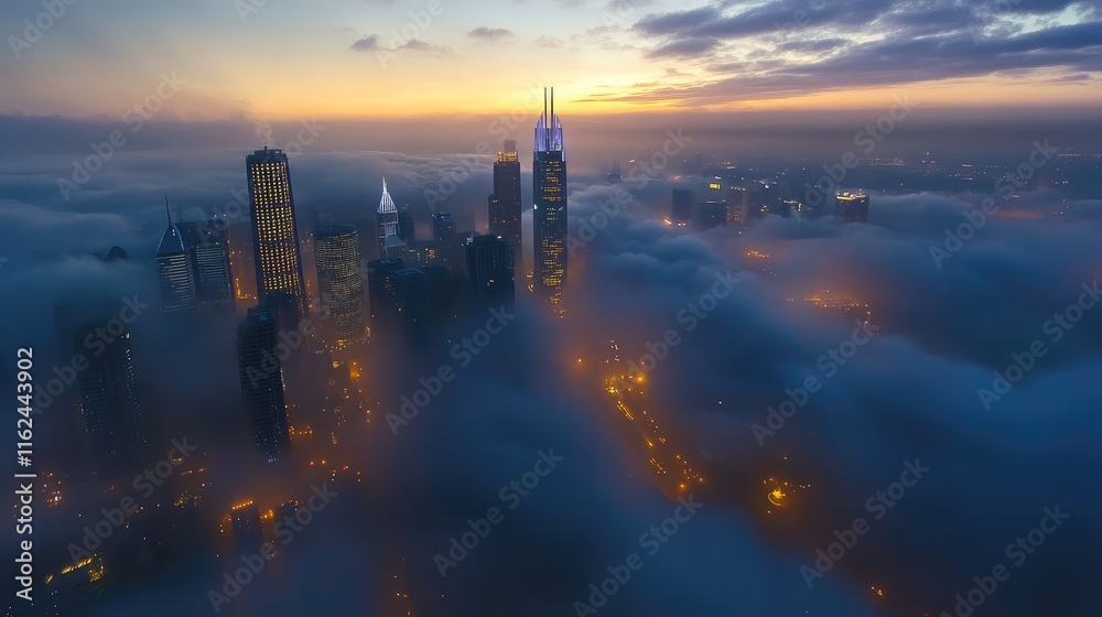 Naklejka premium sunrise over the river