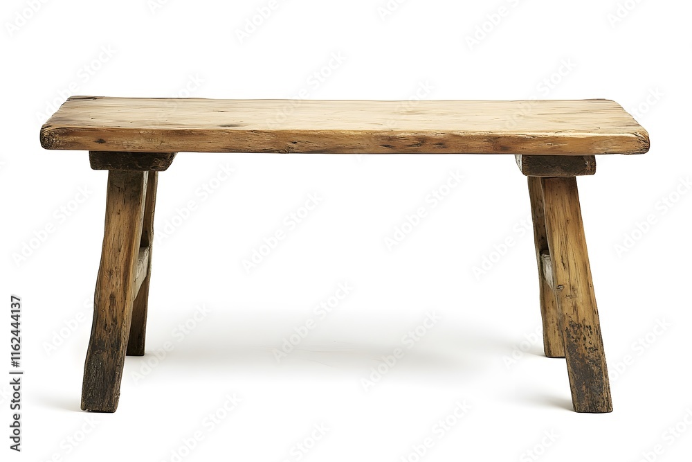 Rustic Wooden Table: Simple Design, Aged Wood Rustic Wooden Table: Simple Design, Aged Wood