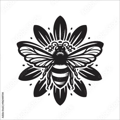 Bee Silhouette Vector Designs, bumble bee, bombus lapidaries, bombus lucorum, bumblebees, butterfly meadow, conservation, species, field, area, nature, bumblebee, summer, spring, background, bee