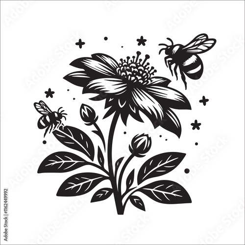 Bee Silhouette Vector Designs, bumble bee, bombus lapidaries, bombus lucorum, bumblebees, butterfly meadow, conservation, species, field, area, nature, bumblebee, summer, spring, background, bee