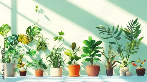 National Houseplant Appreciation Day Background Concept