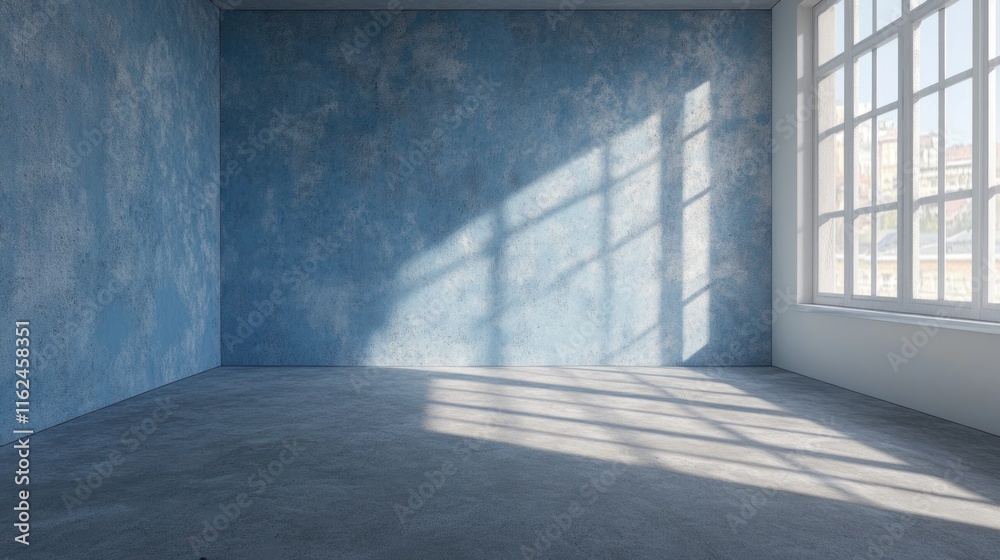 Obraz premium Sunlit Empty Room: A Minimalist Interior Design